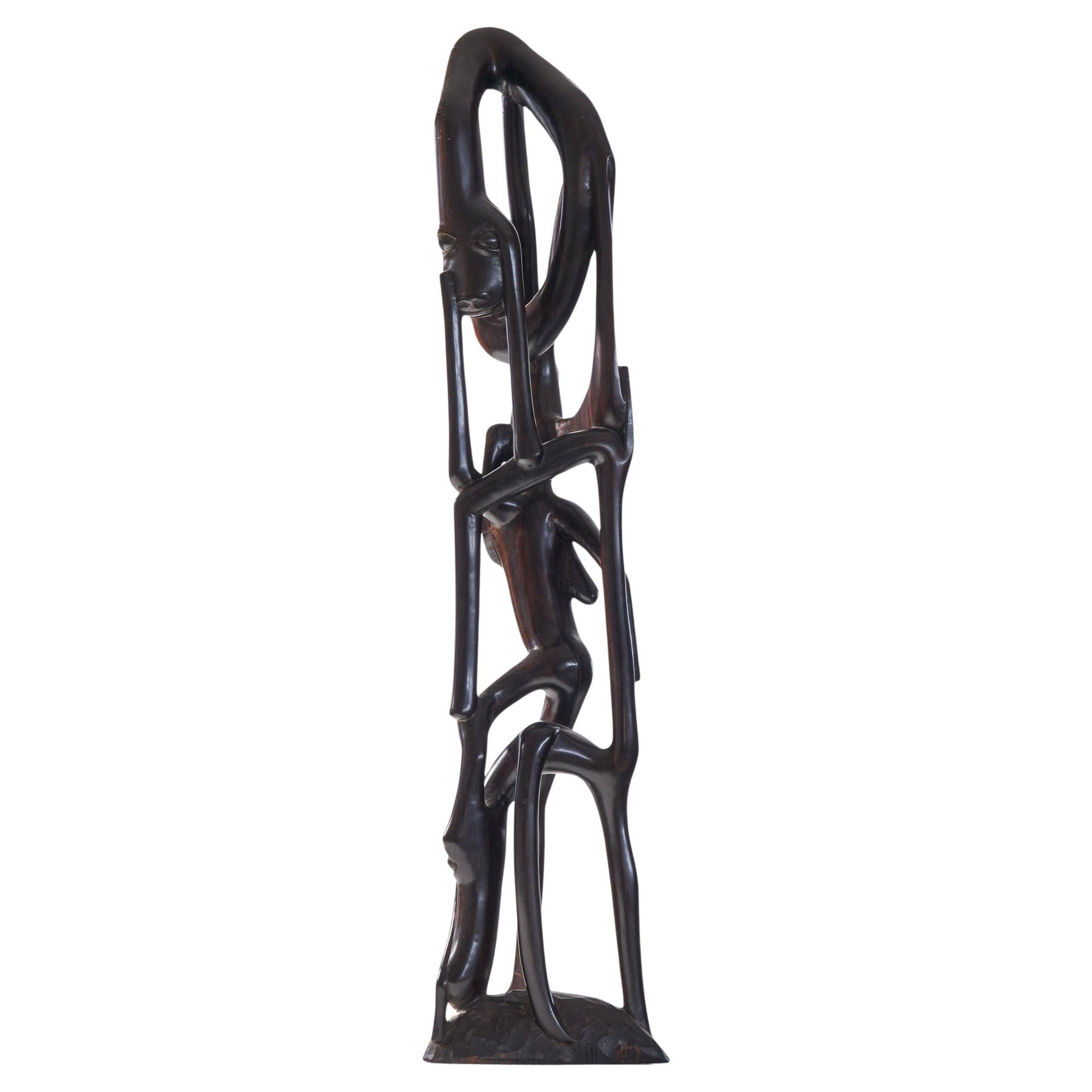 Modernist anthropomorphic sculpture Makonde 1950