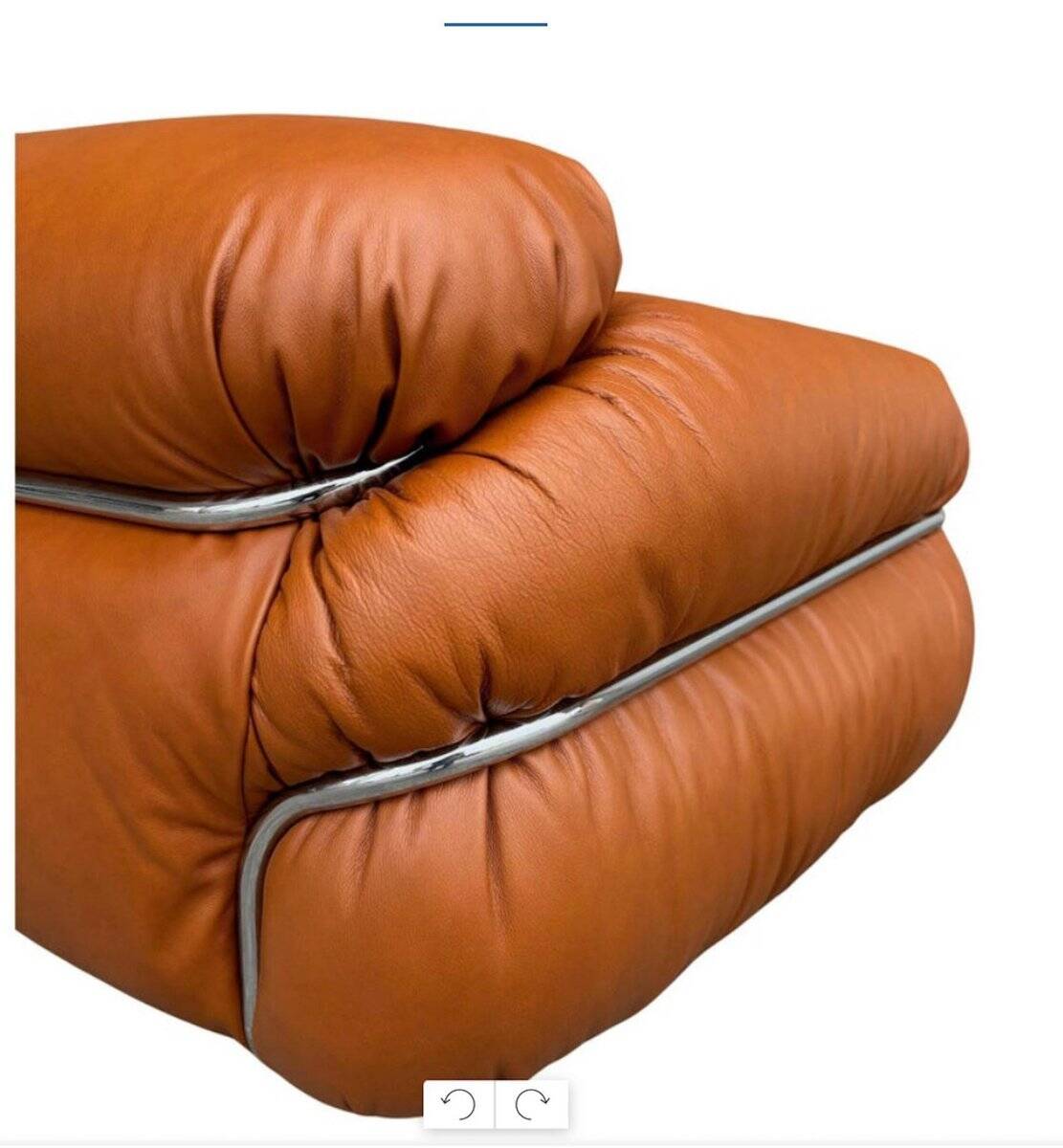 Sesann Leather Sofa by Gianfranco Frattini for Cassina, 1972