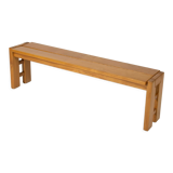 Solid elm bench, 1960s