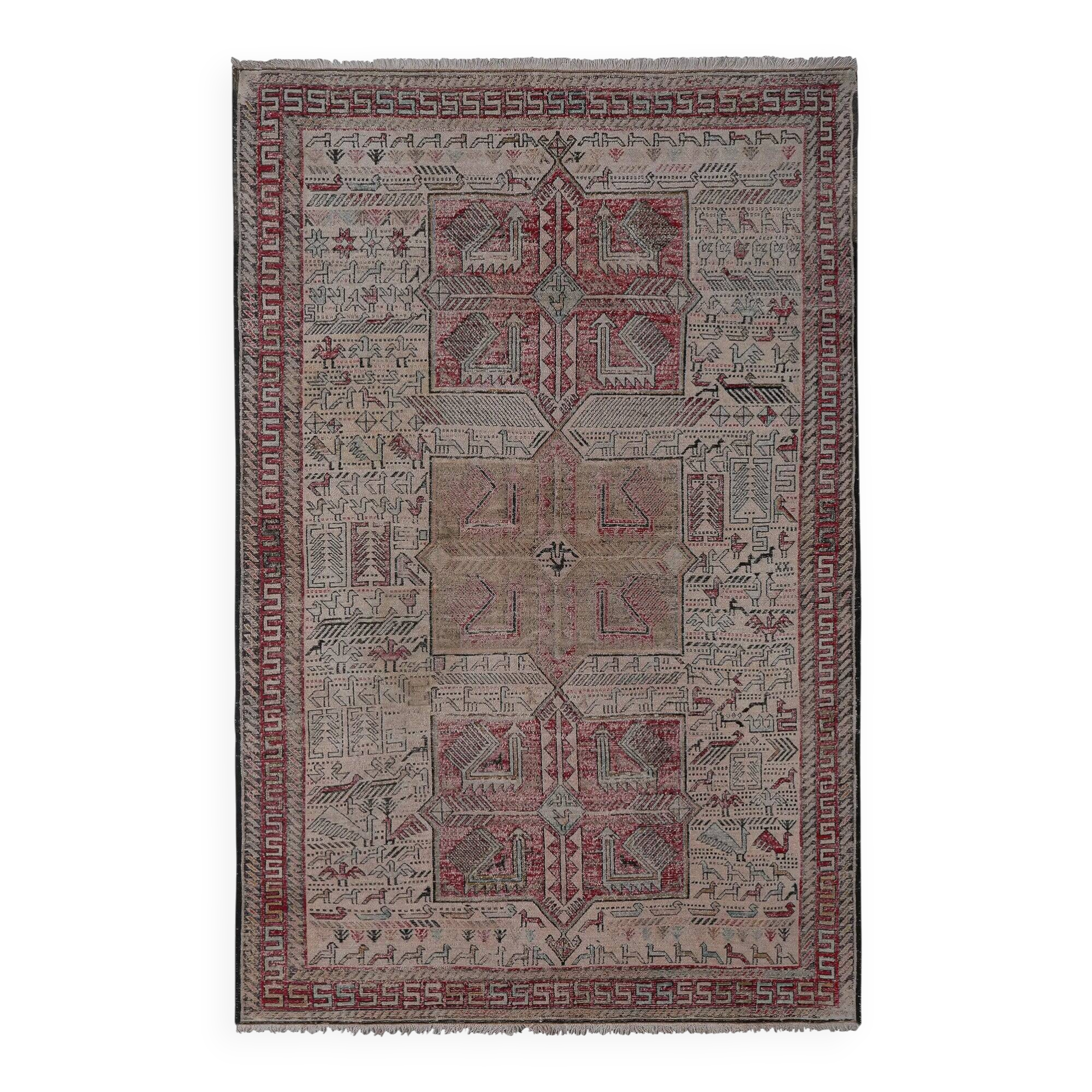 Vintage Turkish kilim, handwoven, 123x183 cm.