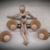 Set of 4 cups coffee stoneware