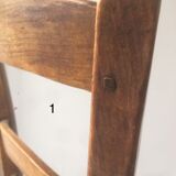 Wooden farm chairs pair