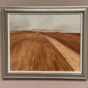 Original Swedish Oil on Canvas - "Rustic Landscape" by Nils Essen - Signed - Vintage and Framed - 42 × 50 cm (16.5" × 19.7")