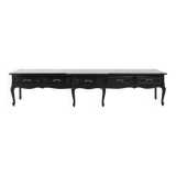 Buffet bas noir de style Louis XV français du XXe siècle
