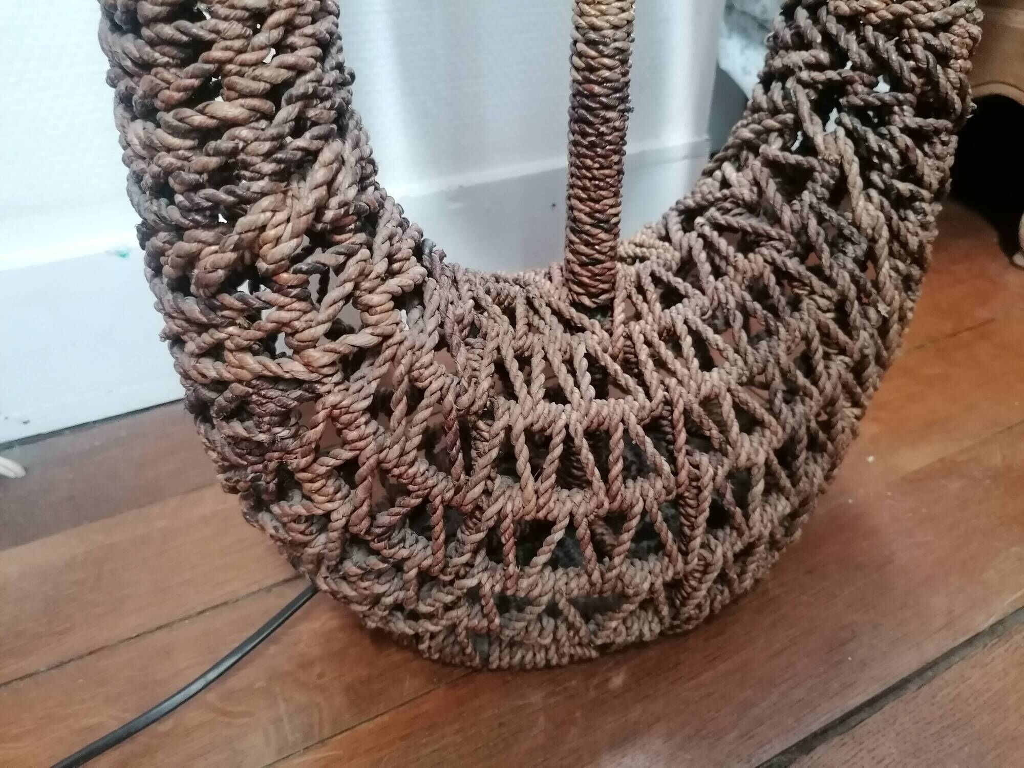 Lamp made of rope and resin - Bohemian, nautical, natural, ethnic.