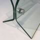 Designer magazine rack in glass and brushed steel