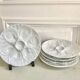 5 oyster plates Pillivuyt white porcelain