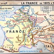 Old school map Hatier Briard 63, 1950 - France 1815 to 1914 (Rep