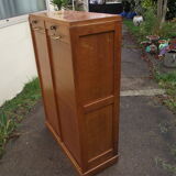 Double oak filing cabinet from the 1950s