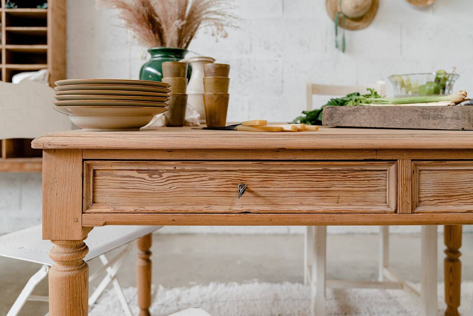 Table / bureau vintage brut