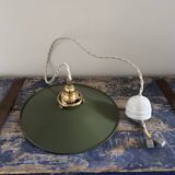 Enamelled sheet metal pendant light