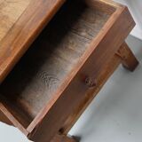 Antique elm 19th century french rustic farmhouse dining table