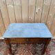 Butcher's block from the Restoration period – Solid wood, marble and brass