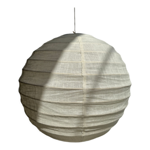 Suspension en rotin et lin naturel