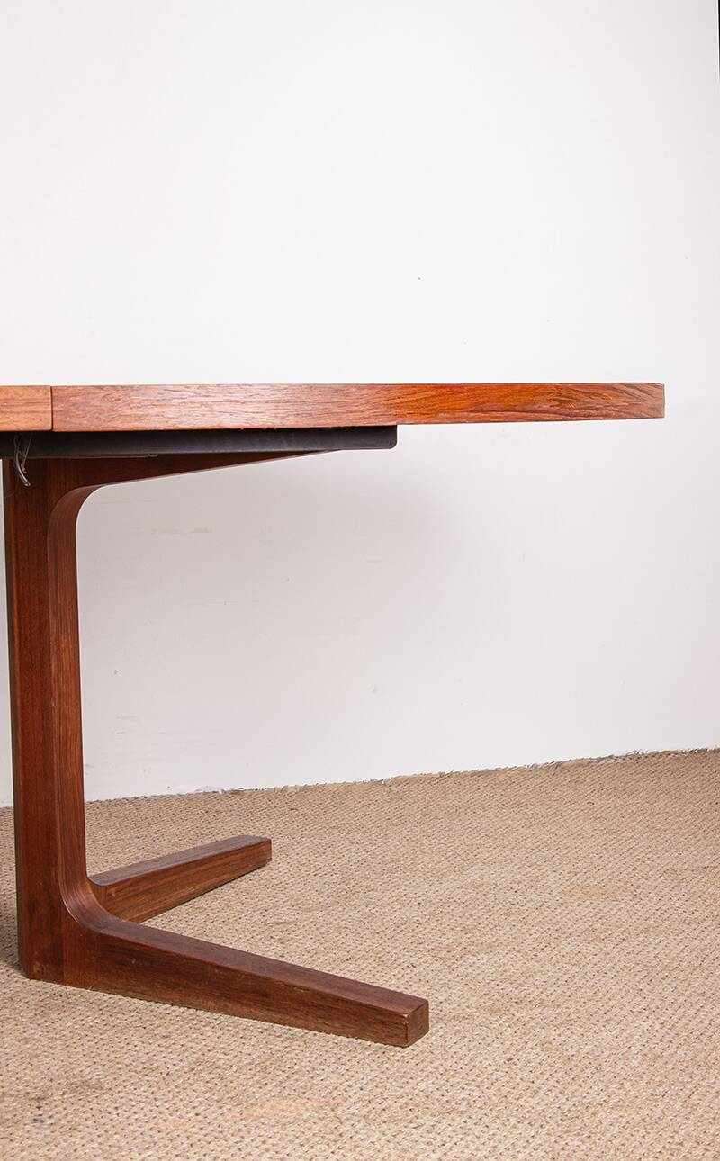 Very large Danish dining table in teak, oval and extendable, Dyrlund.