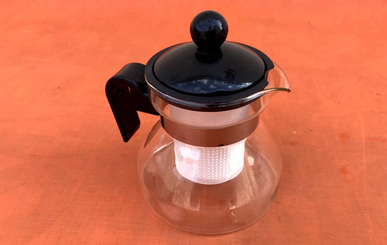 Teapot / Glass herbal tea maker with infuser (4 pieces)