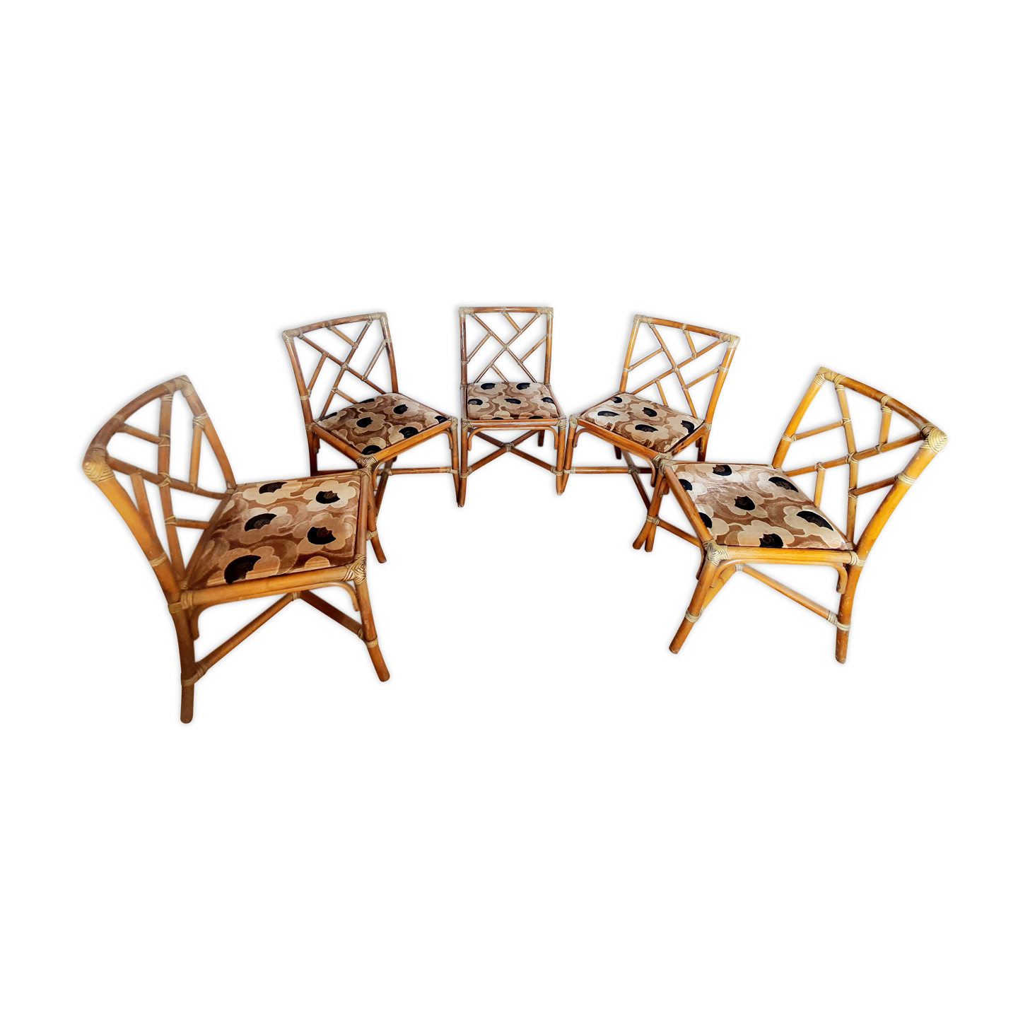 5 Bamboo chairs