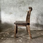 Large old teak chair or armchair H84 L60