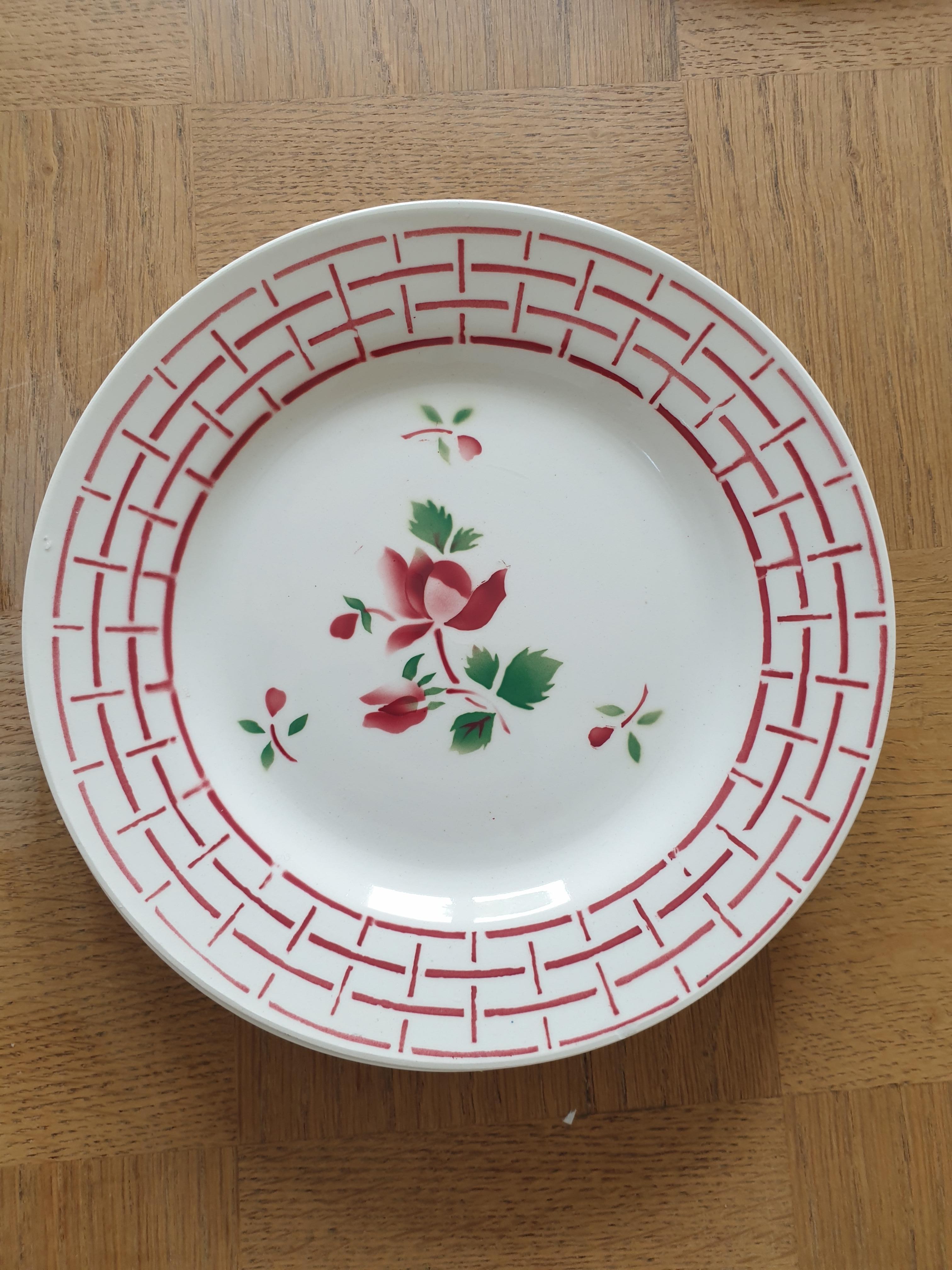 Digoin sarreguemines flat plate composition