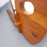 Brutalist rocking chair "sled" vintage