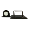 Porte courriers et thermomètre de bureau skaï