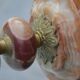 4-branch onyx and brass chandelier/candelabra