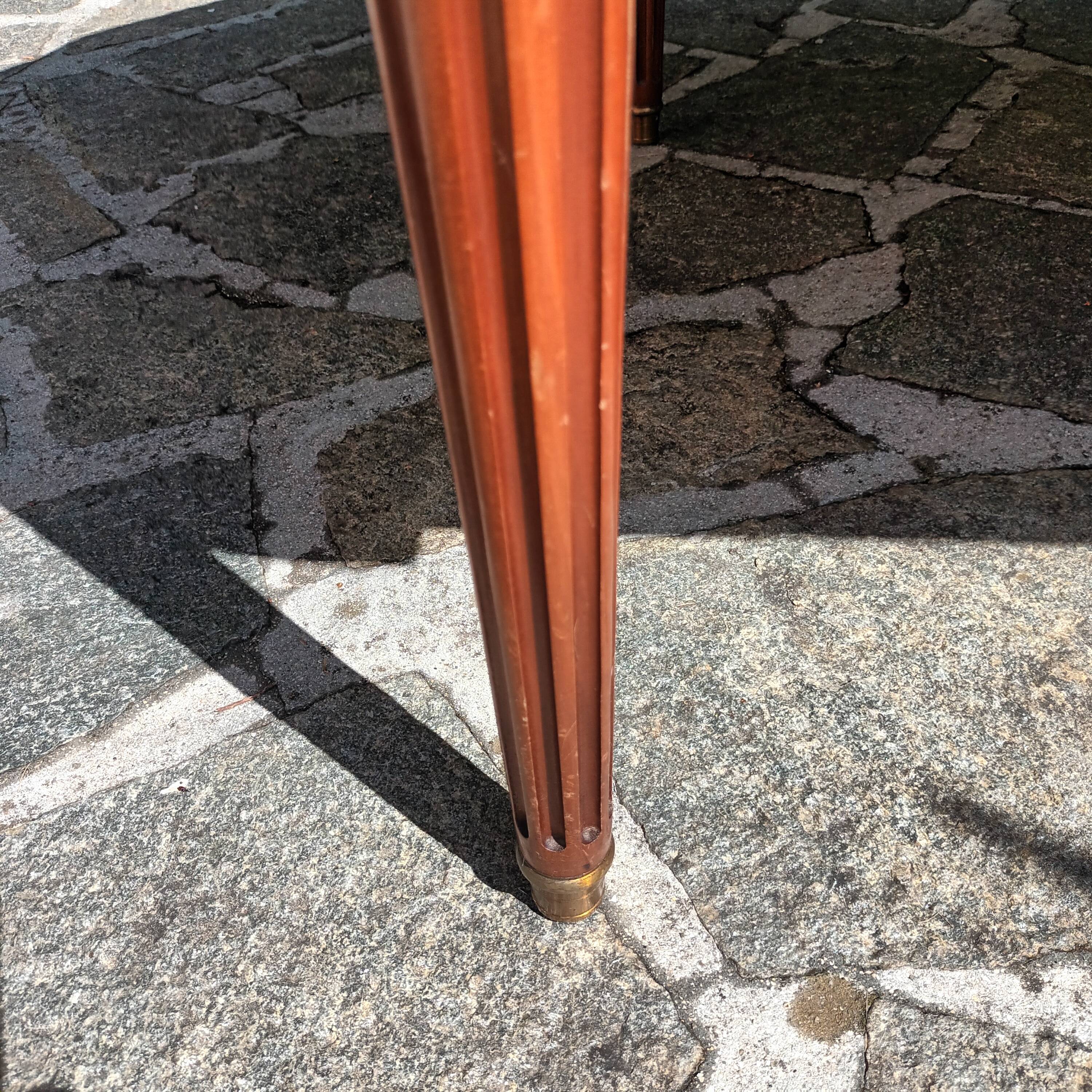 Cherry wood Louis XVI table with 2 extensions.