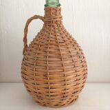 Vintage wicker bottle
