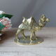 Sculpture brass camel figurine on pedestal vintage