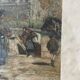 Ancient lithograph Notre-Dame de Paris signed Richard de la Broye