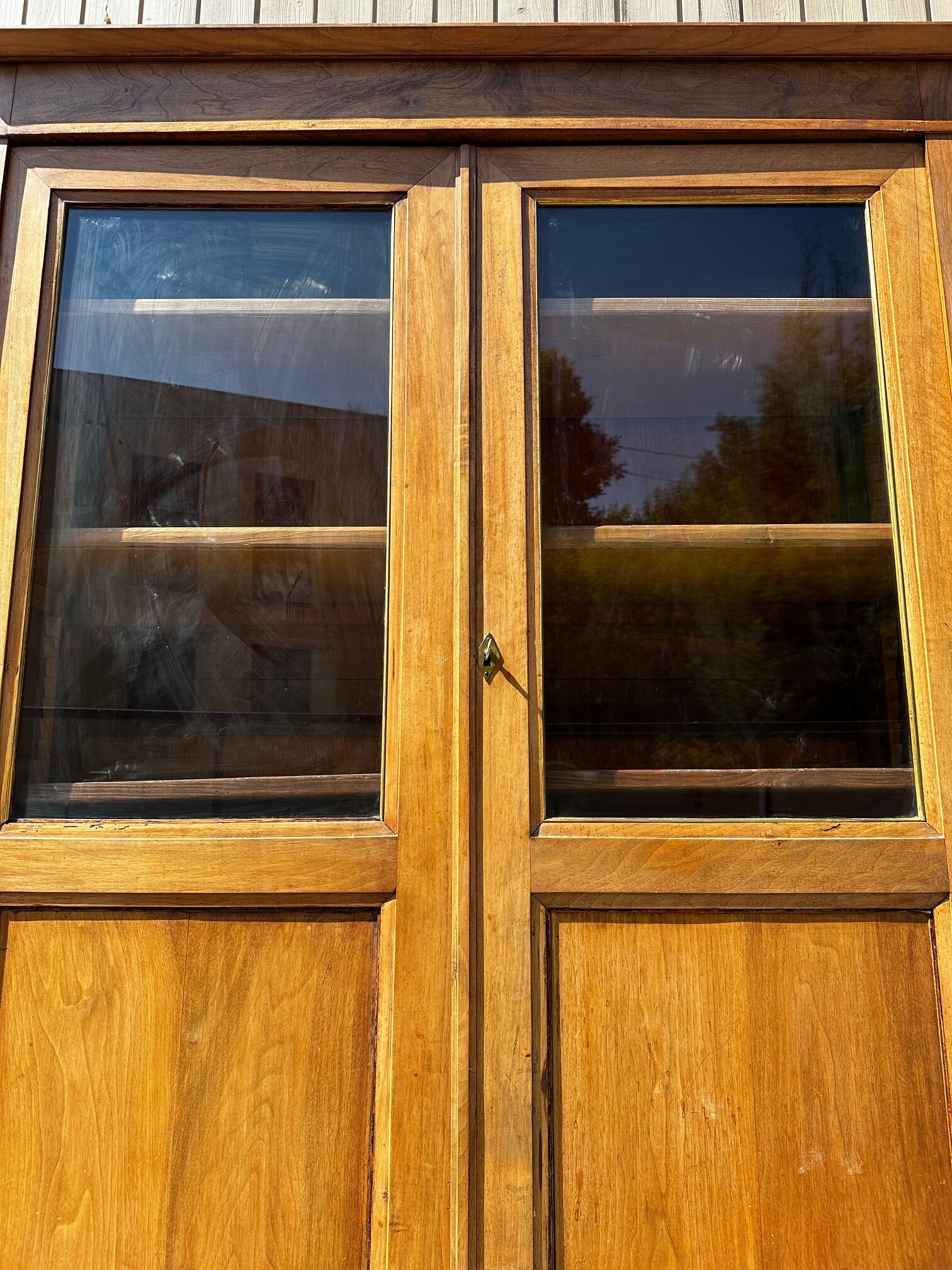 Walnut display cabinet