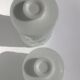 Set 2 hermetic jars white opal glass