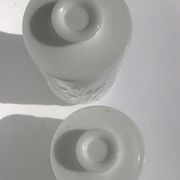 Set 2 bocaux hermétiques verre opale blanc