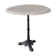 Round wooden bistro table