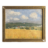 Tableau HSP "Landscape with Wheat and Poppies" post-impressionist 1900