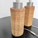 Pair of large Scandinavian rattan lamps from the 80s