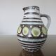Green and grey ceramic pitcher 60s