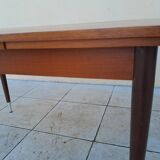 Scandinavian vintage extendable teak table 1950