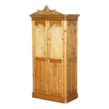 Vintage hand-carved wardrobe in Art Nouveau style.