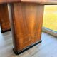 English Art Deco table in flamed walnut – London, 1960