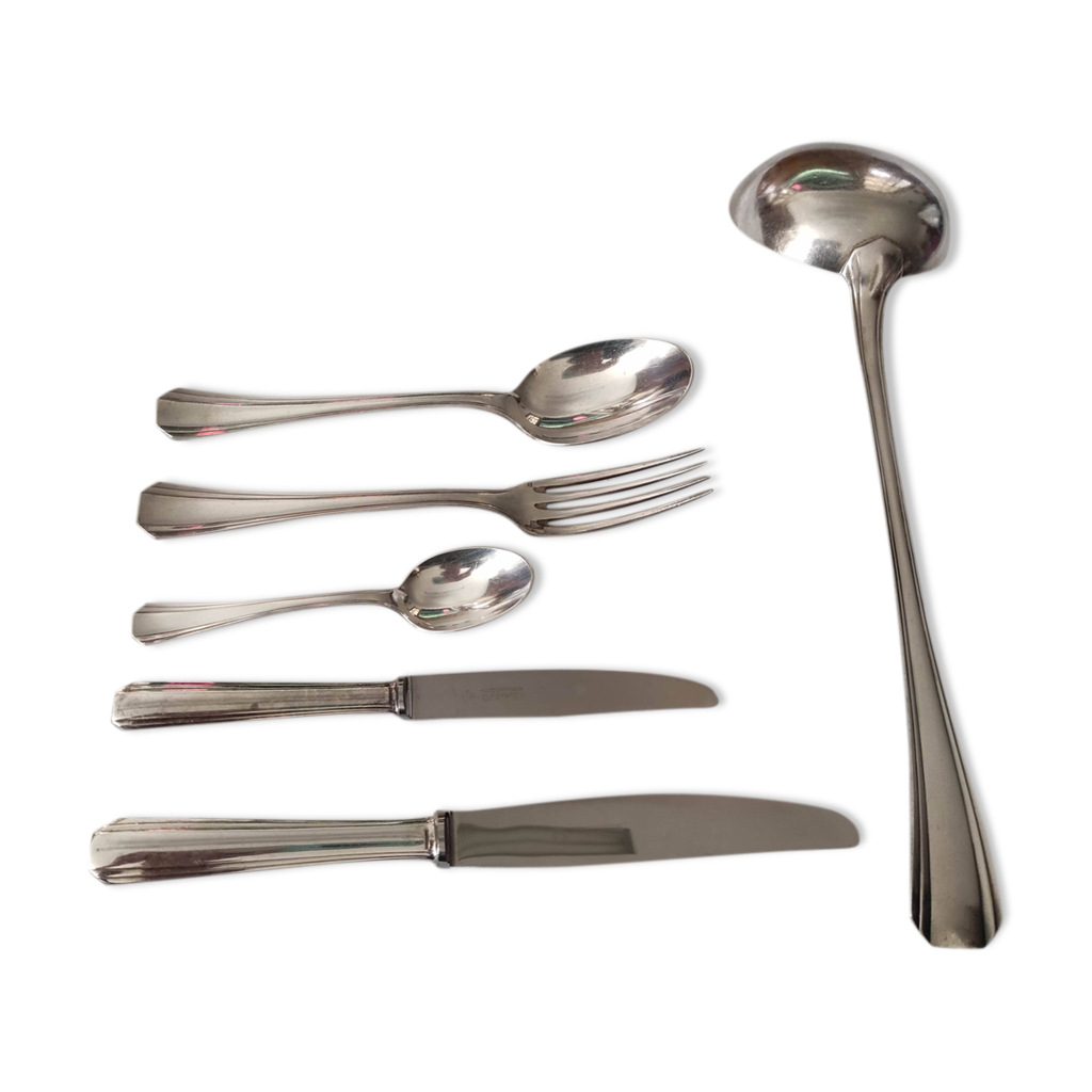 Ménagère Christofle Boréal 2 – 37 Couverts En Métal Argenté, Très Bon état