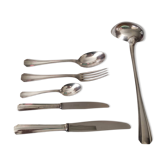 Coffret 2 tiroirs ménagère 57 pièces christofle en métal argenté modèle "boréal"