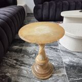 Table d'appoint en pierre naturelle en marbre albatre - élégante et un