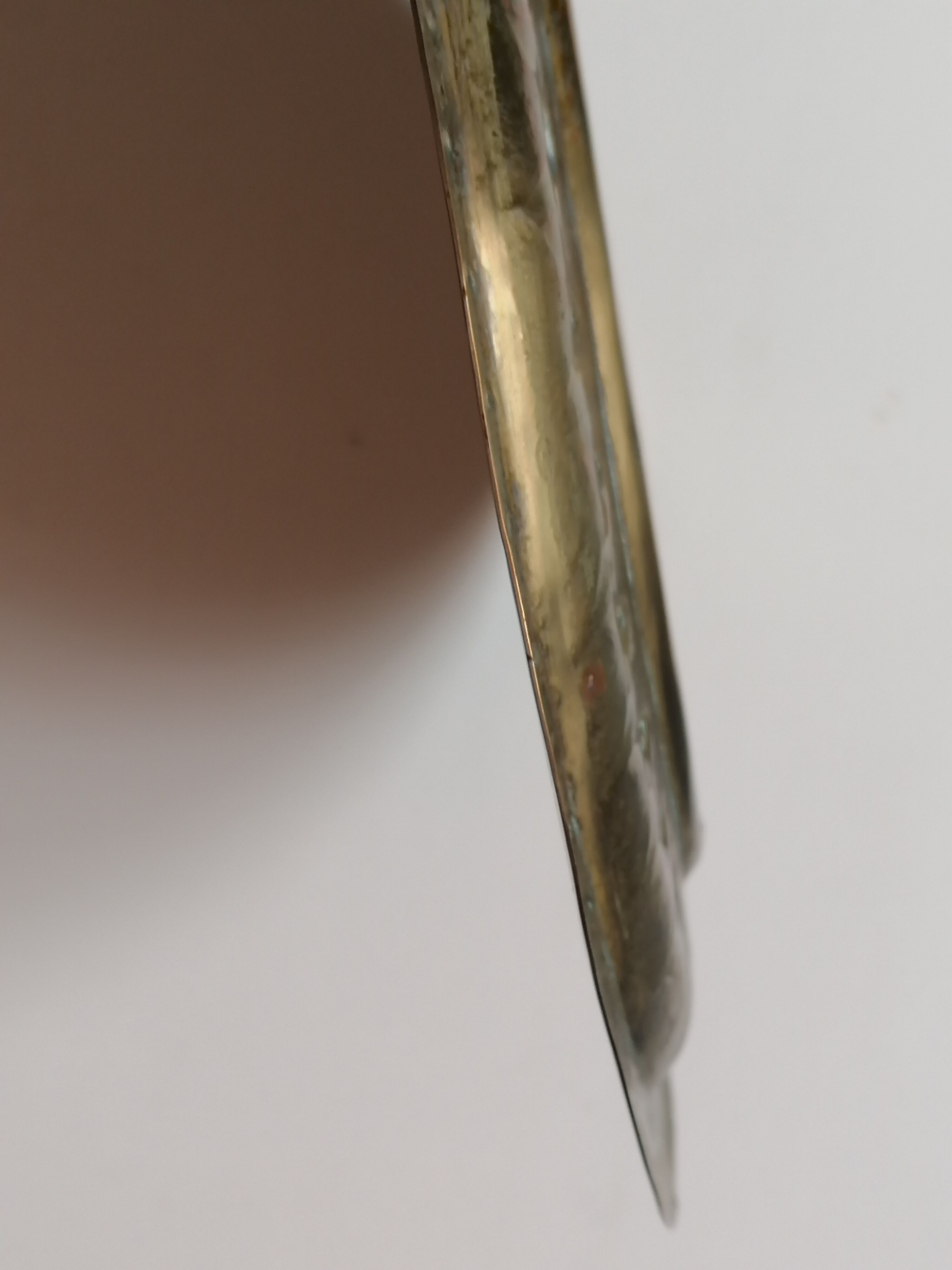 Hammered brass tray