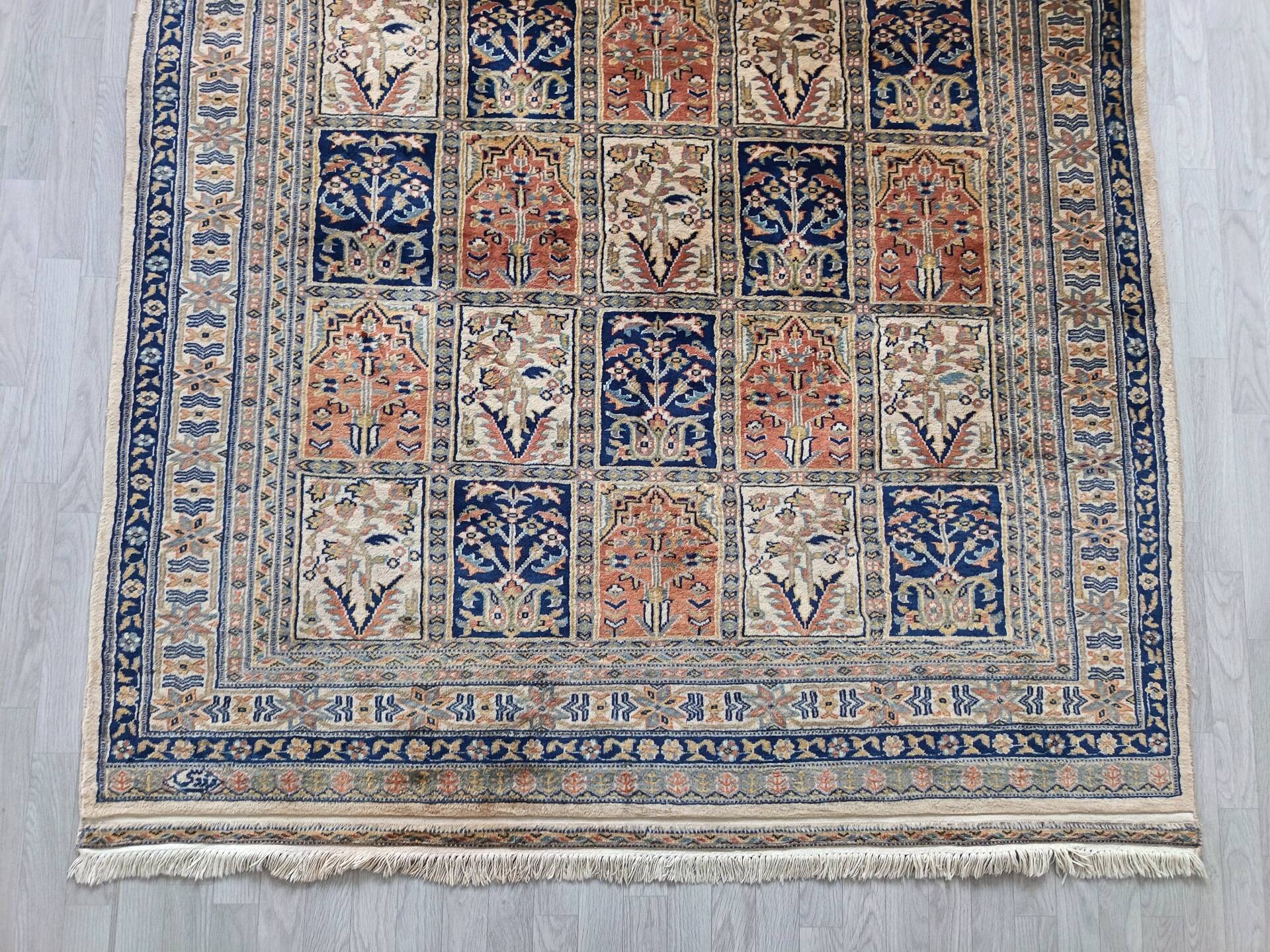 Hand-Knotted Pakistani Carpet