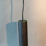 1950 pendant light in metal covered in vintage skaï.