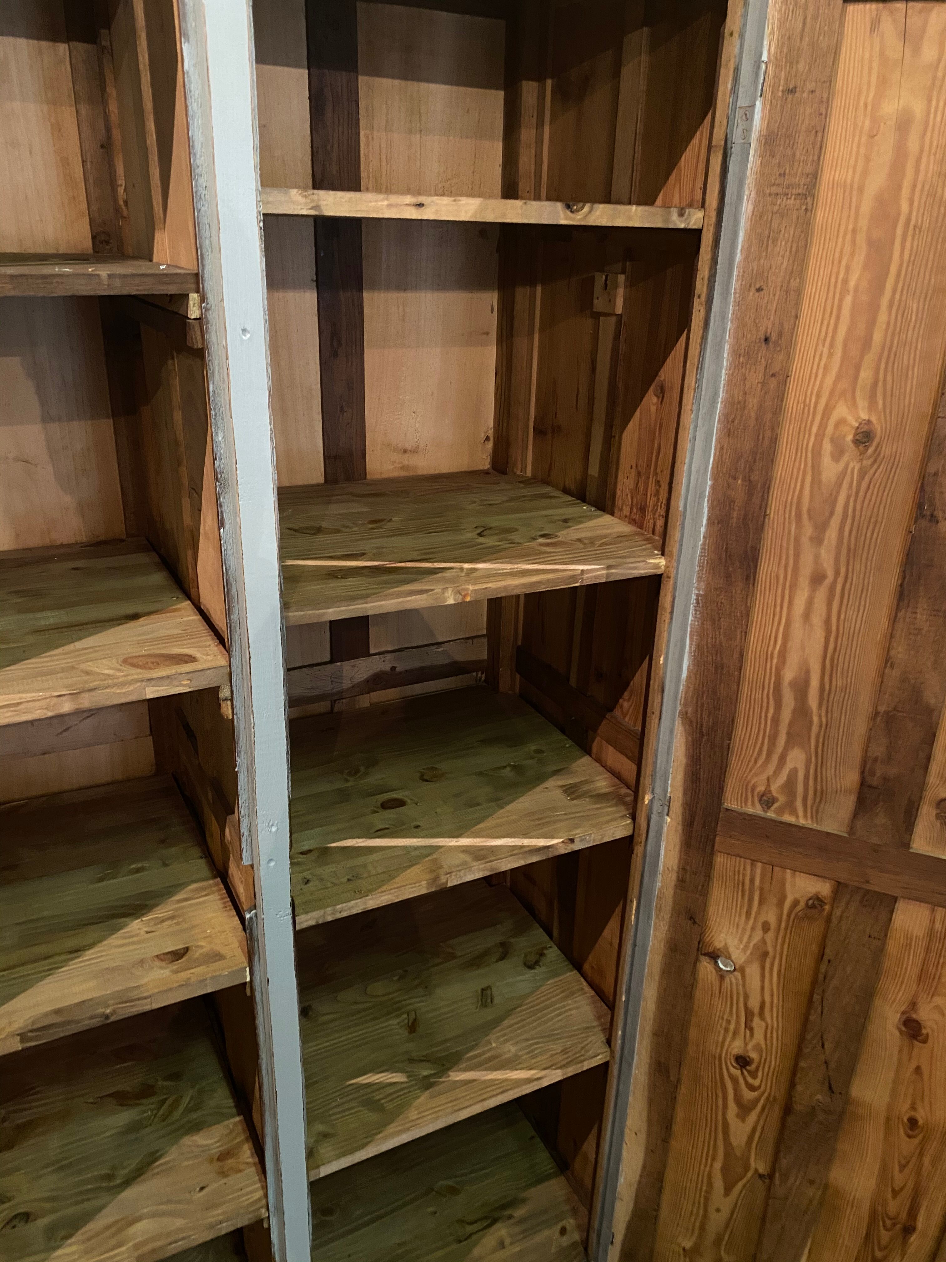 Vintage Parisian wardrobe patinated grey