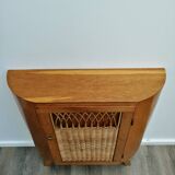 Wooden and rattan buffet