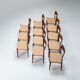 Bernhard Pedersen large set of dining chairs Christian Linnebergs Denmark 1960