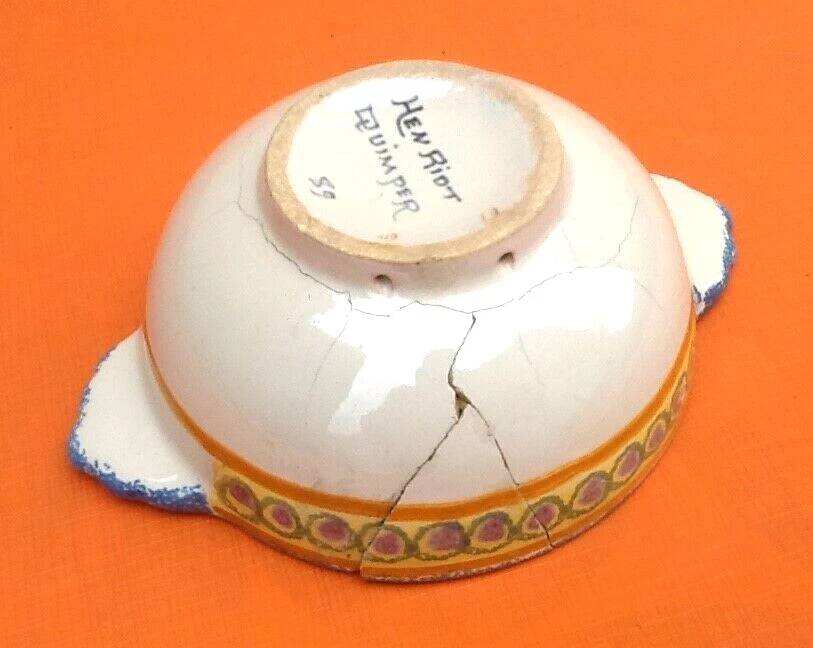 2 old ear bowls Faience from Quimper Henriot Quimper